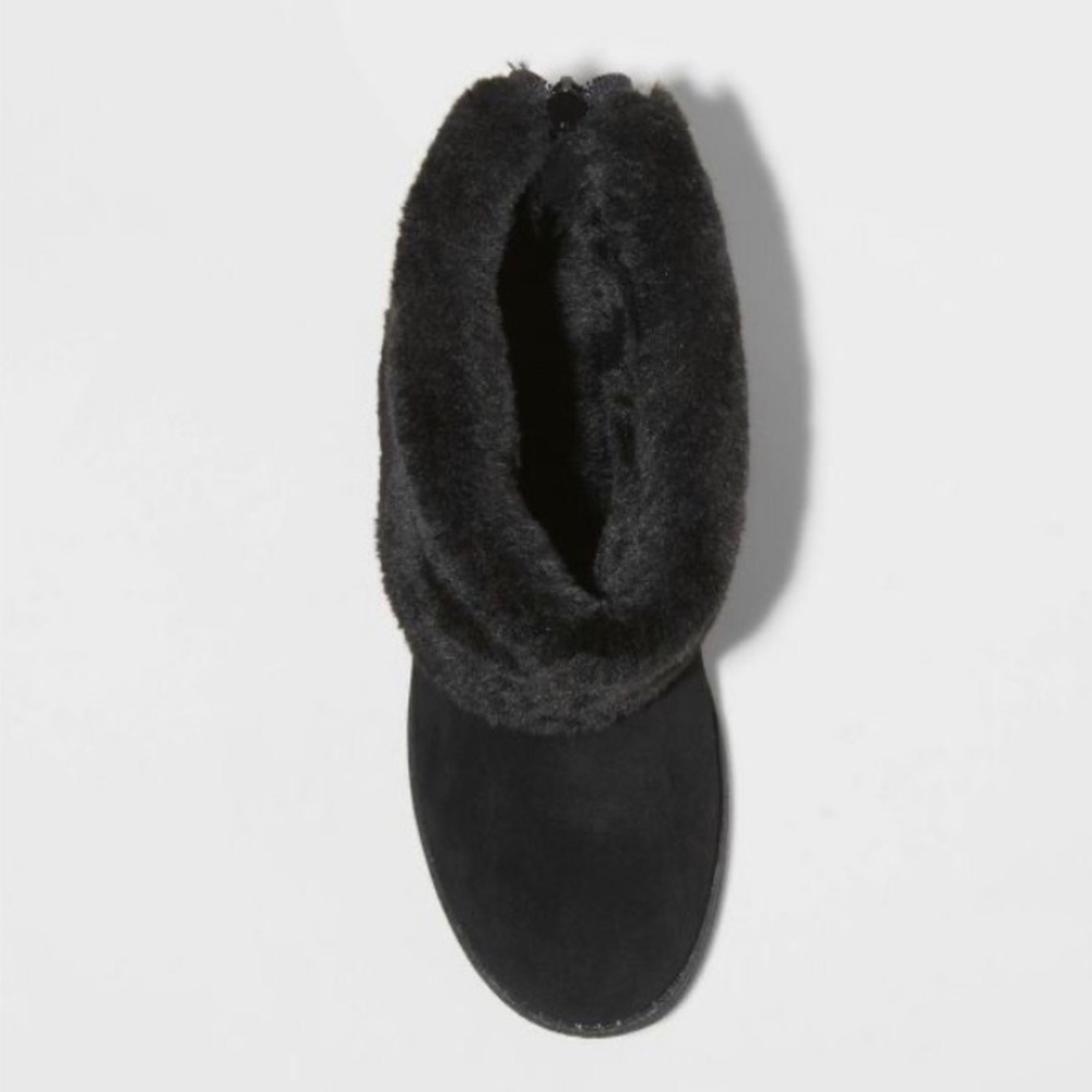 Universal Thread Black Bela Suede Cuff Boots, NWT - Picture 3 of 4